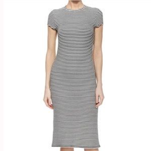 ATM Striped Midi Dress, M
